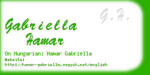 gabriella hamar business card